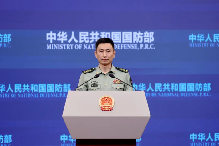 国防部新闻发言人张晓刚大校 资料图 图源：国防部网站