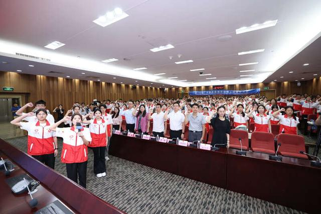 第138届广交会志愿者誓师上岗。主办方供图