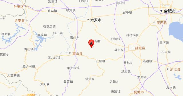 安徽六安市金安区附近发生3.4级左右地震