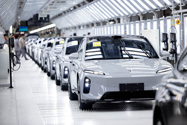 2025年7月1日，安徽合肥，蔚来汽车智能生产线。视觉中国 资料图