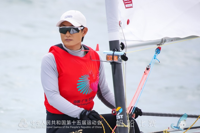 张东霜是本届全运会帆船帆板比赛年龄最大的运动员,她也捍卫了上海的连冠荣誉。