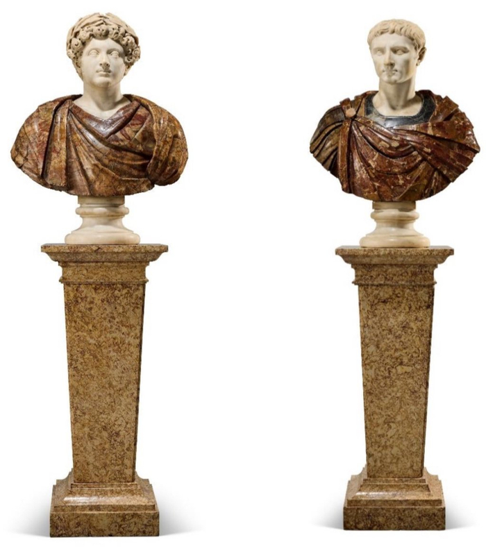 马库斯·奥勒留斯皇帝和奥古斯都皇帝半身雕像（正面）