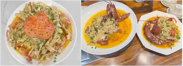 南大同学去食堂吃了海鲜菜品，认为味道不错。受访者供图