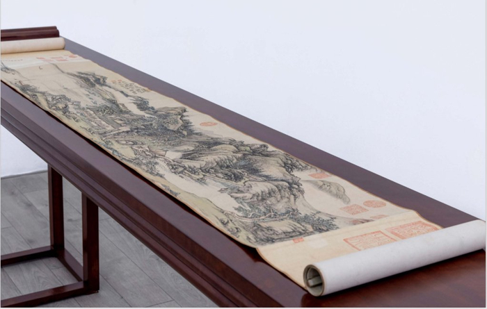 清代宫廷画家张宗苍的作品《梧馆新秋》（整卷）