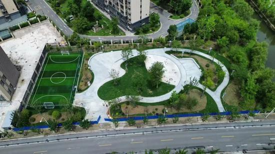 南通崇川天通路体育公园。南通市住建局 供图