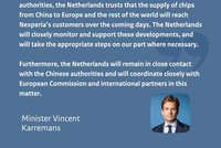 荷兰政府：预计安世中国将很快恢复芯片供应，荷方将继续与中方、欧盟等密切协调