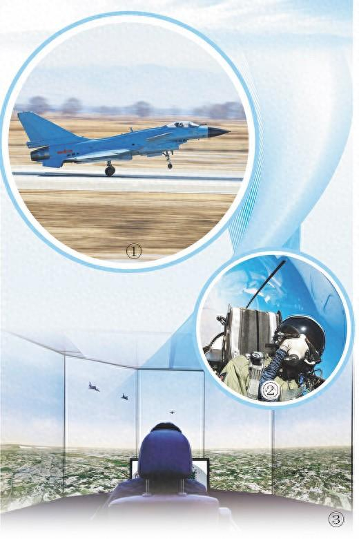 图①：空军航空兵某旅飞机平稳着陆。