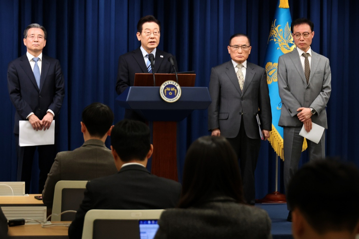 当地时间2025年11月14日,韩国首尔,韩国总统李在明宣布,韩国和美国就确定关税及安保协商达成一致。