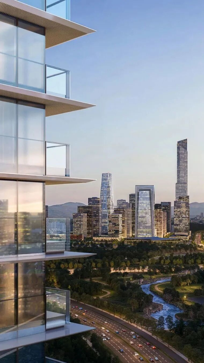 |  招商玺建筑外立面效果图、蔚蓝卡地亚天览建筑外立面效果图