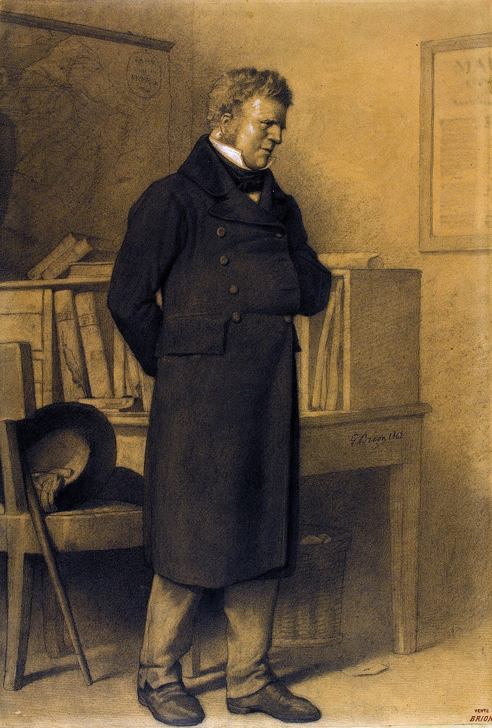 假装马德兰先生的冉阿让，古斯塔夫·布里翁（1824年－1877年）所绘制的插图