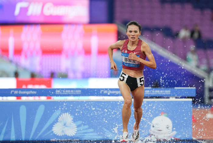 许双双未能实现全运会摘金的梦想。