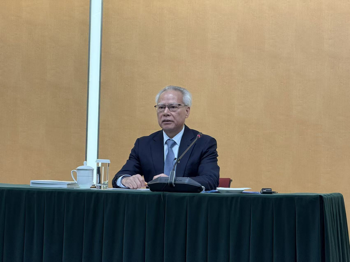 （澳门特区行政长官岑浩辉。田静/摄）