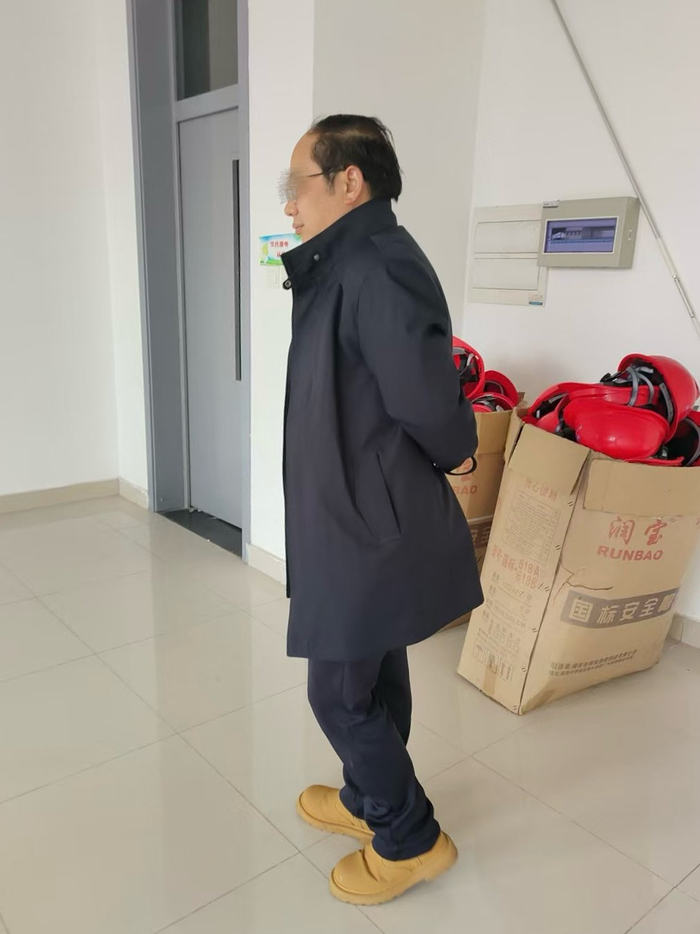 事发前，郭伟在江苏科技大学校内。受访者供图