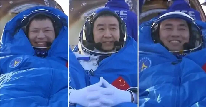 航天员出舱（来源：中国载人航天官网）