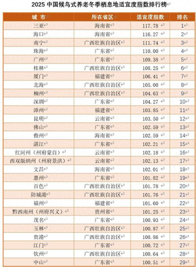 部分排名靠前的城市列表。受访团队供图