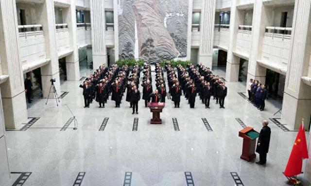 宪法宣誓仪式现场最高法供图