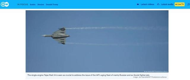 印度“光辉”战机。图/德国之声电台网站
