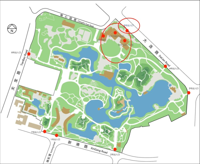 和平公园示意图。来源：虹口区绿化市容局
