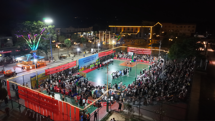 运城市永济市虞乡镇第三届“柳宗元杯”和美乡村篮球赛。（图片来源：运城市文旅局）