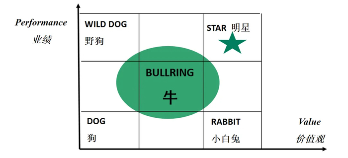● 阿里人才评估矩阵。图源：网络