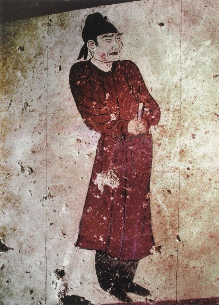 唐绯袍宦官图（采自《中国出土壁画全集（陕西卷·上）》）