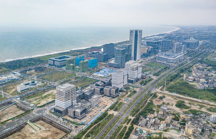 图为海南自贸港重点园区海口江东新区起步区（无人机照片）。新华社记者 蒲晓旭 摄