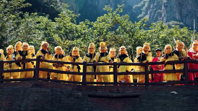 在河南济源举办的大圣文化周上，装扮成孙悟空的人。受访者供图