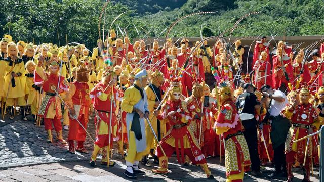 2025年9月在河南济源举办的大圣文化周上，“最多人装扮成孙悟空聚会”吉尼斯世界纪录诞生。 受访者供图