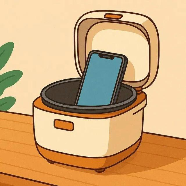 手机放到电饭锅里信号真的会更好吗（图片来源：作者使用AI生成）