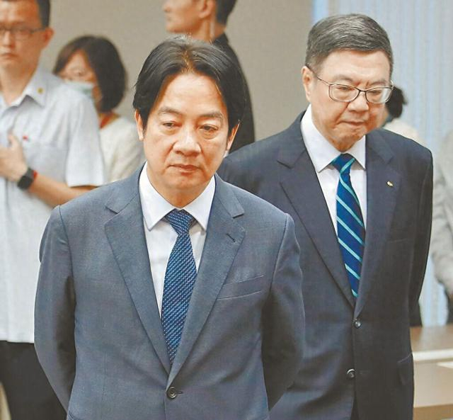 赖清德（左）、卓荣泰（右） 中时新闻网