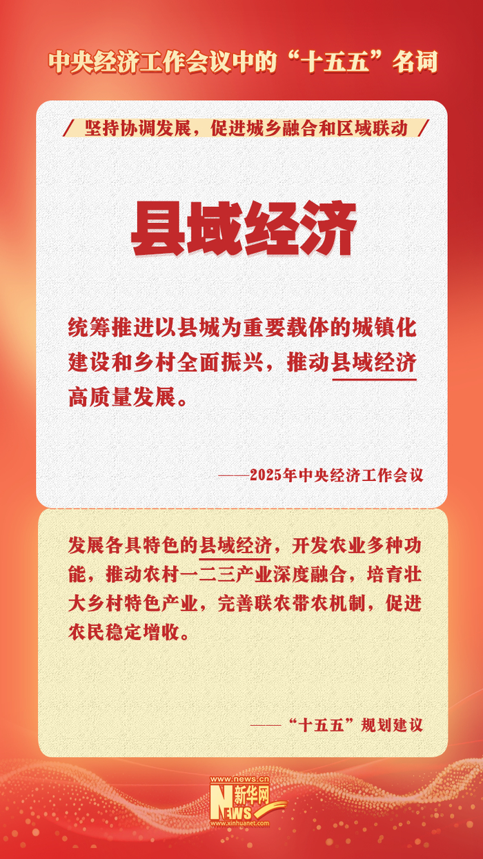 中央经济工作会议中的“十五五”名词：县域经济