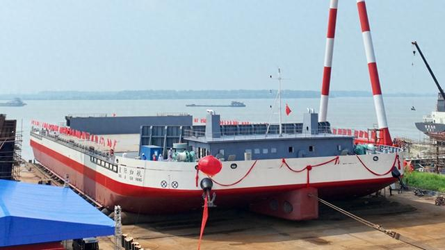 “星际归航”号火箭回收船吉水现场。 受访者供图