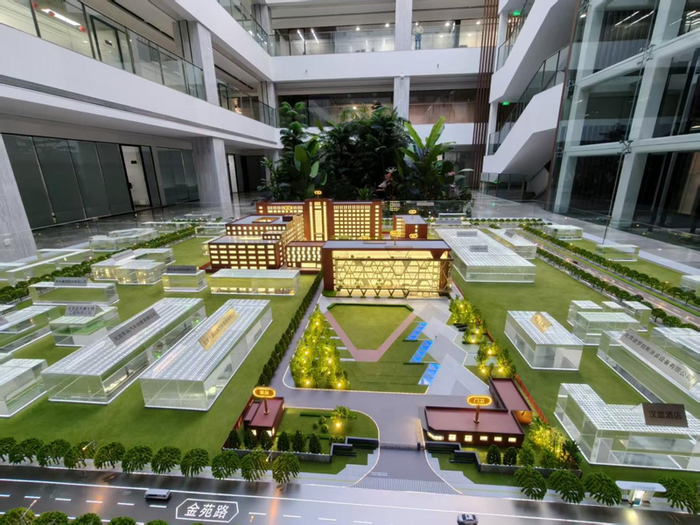 格雷众创园的微缩全景。新京报贝壳财经记者 阎侠 摄