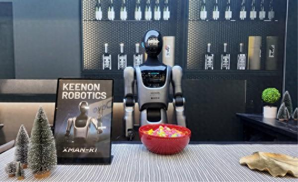 擎朗智能展台的人形机器人。来源：擎朗智能