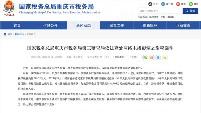 截图来源：国家税务总局重庆市税务局网站