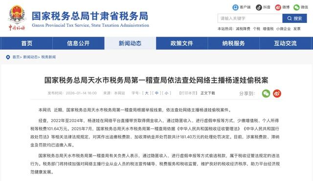 截图来源：国家税务总局甘肃省税务局网站