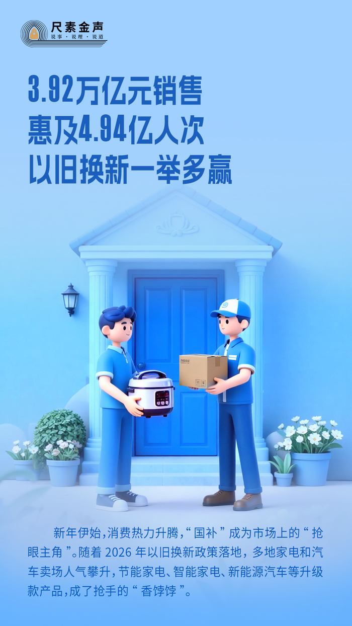 尺素金声｜3.92万亿元销售、惠及4.94亿人次，以旧换新一举多赢