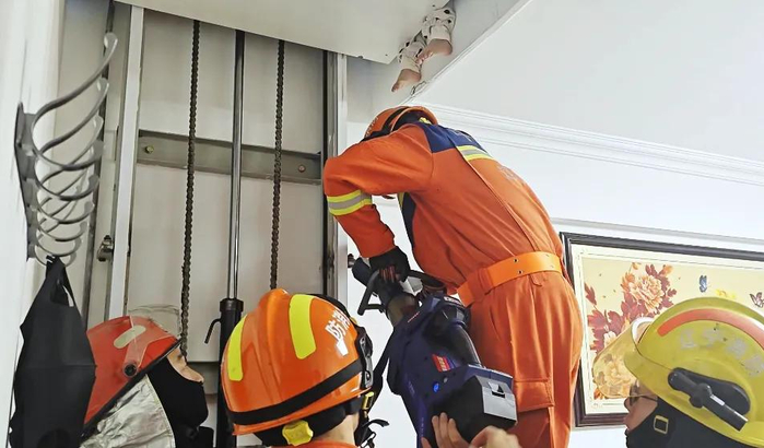 救援现场。
