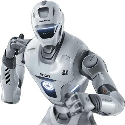 图为众擎T800人形机器人展示武术动作。受访者供图