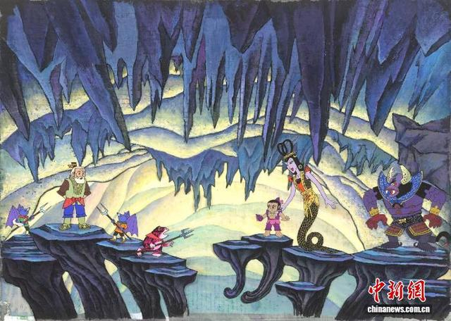 《葫芦兄弟》美术设计原稿。广州艺博院 供图