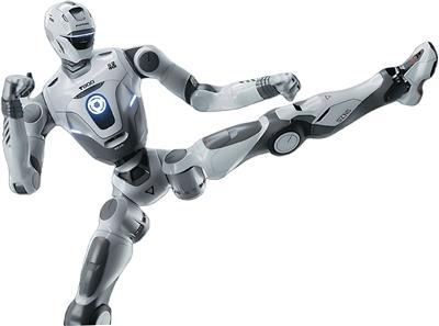 图为众擎T800人形机器人展示侧踢动作。受访者供图