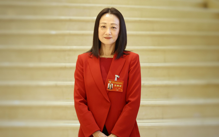 北京市政协委员江蓝。新京报记者 王贵彬 摄