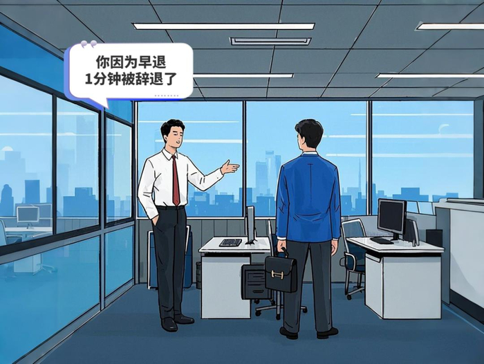 员工多次早退1分钟被开除！用人单位此番操作是否合理合法？|员工手册|劳动关系|赔偿金|制度|规章_新浪新闻