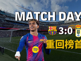 Match Day | 风雨交加亚麻凌空斩⚽ 红蓝三球大胜重返西甲榜首