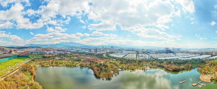 远眺昆明高新区东区。王毅 摄