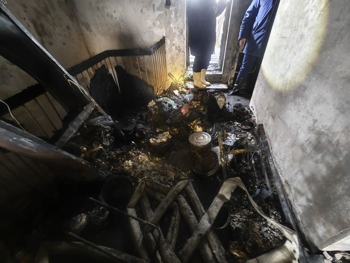 事故现场。石景山消防供图