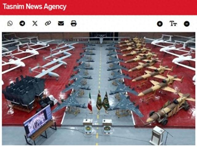 伊朗展示多款新型无人机。图/塔斯尼姆通讯社