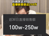 刘晓庆近30日直播销售额达250万
