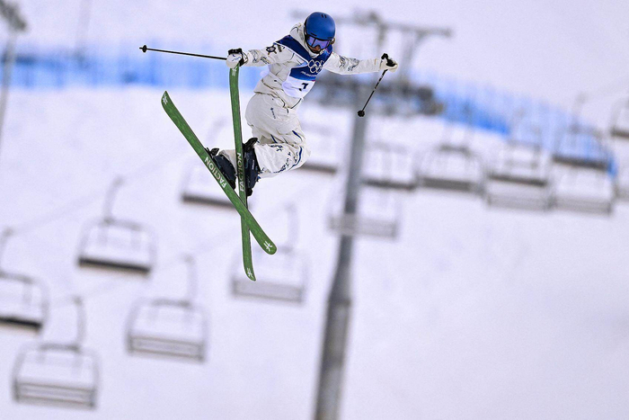 谷爱凌在比赛中