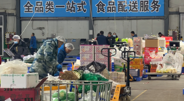 工人们正在分拣果蔬。图源：农视网记者王晓辉拍摄